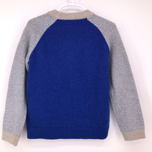 Mini Boden Metallic Blue, Gray, Red Sweater NWT - Picture 6 of 8